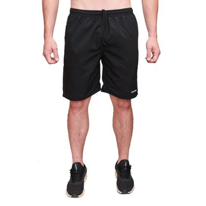 Imagem de Kit 3 Bermudas Calção Tactel Masculino Leve Macio 3 Bolso Elástico Cordão Comprido Listras Academia