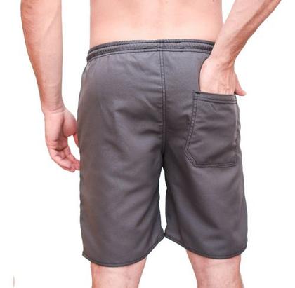 Imagem de Kit 3 Bermudas Calção Tactel Masculino Leve Macio 3 Bolso Elástico Cordão Comprido Listras Academia