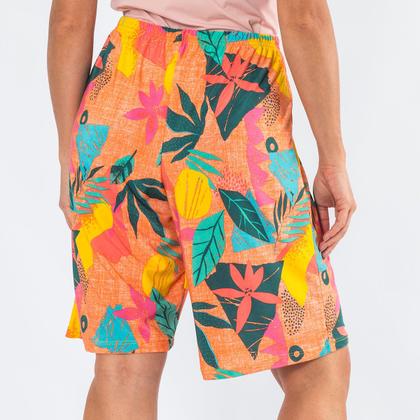 Imagem de Kit 3 Bermudas Liganete Feminina Estampada Com Cós Elástico