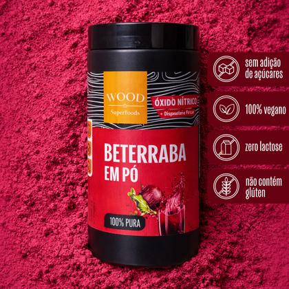 Imagem de Kit 3 Beterraba Desidratada Em Pó 100% Pura 454g Wood
