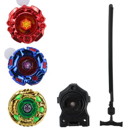 Imagem de Kit 3 Beyblades Metal Fusion Tornado Speed Top com Led