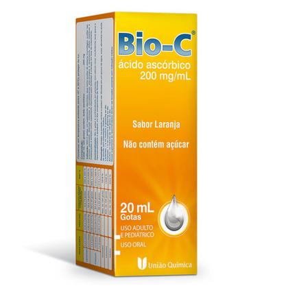 KIT 3 Bio-C Solução em Gotas 200mg/mL Sabor Laranja 20mL - UNIÃO