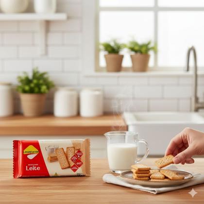 Imagem de Kit 3 biscoito diet zero lactose de leite 115g lowçucar