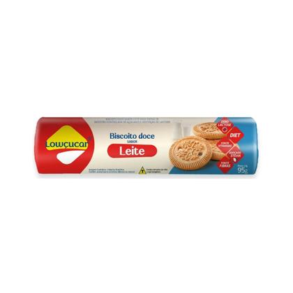 Imagem de Kit 3 biscoito doce diet zero lactose leite 95g lowçucar
