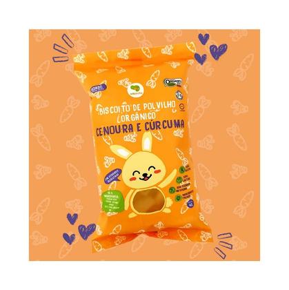Imagem de Kit 3 Biscoitos Polvilho Orgânico Crilancha Cenoura Assado Vegano 120g