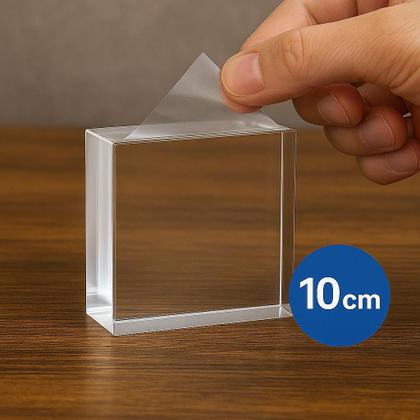 Imagem de Kit 3 Blocos de Acrílico Cristal 15mm 10x15 cm Transparente