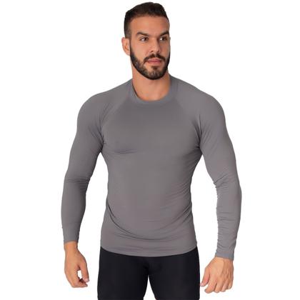 Imagem de Kit 3 Blusas Térmicas UV Poliéster Masculina Manga Longa