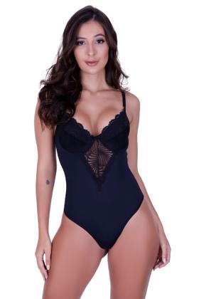 Imagem de Kit 3 Body de Renda sem Bojo com Arco Juliete- c1 KIT 3 BODY JULIETE BRANCO VERMELHO PRETO