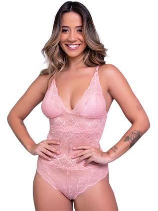 Imagem de Kit 3 Body Decote Lingerie Transparente Casual Blogueira