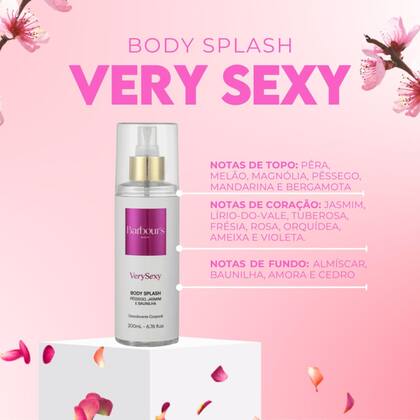 Imagem de Kit 3 Body Splash Delight Very Sexy Roses 200ml Barbours