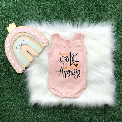 Imagem de Kit 3 Bodys Regata Estampados com Frases em Algodão para Bebê Menina: Conforto e Estilo Garantidos