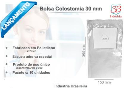 Imagem de Kit 3 Bolsa Colostomia 30mm Pacote C/10 Unidades - LETOMED
