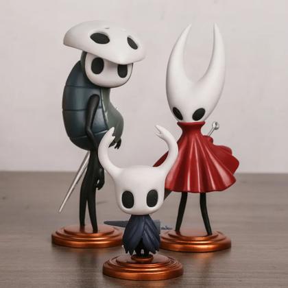 Imagem de Kit 3 bonecos hollow knight zote quirrel hormet miniaturas s/cx