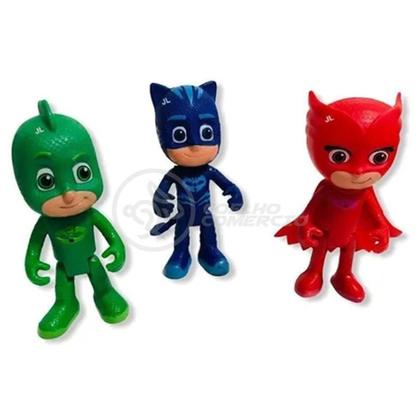 Imagem de Kit 3 Bonecos Pjmasks Grandes 14Cm