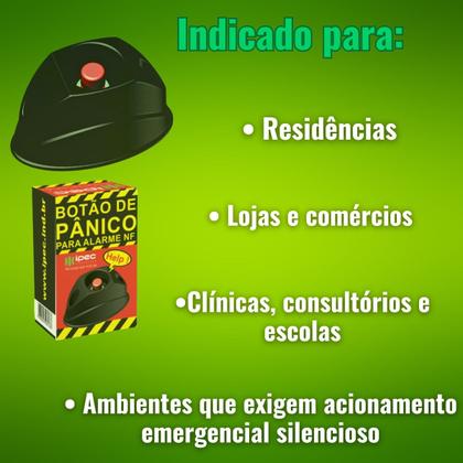 Imagem de Kit 3 Botoes de Panico Acionamento em NF