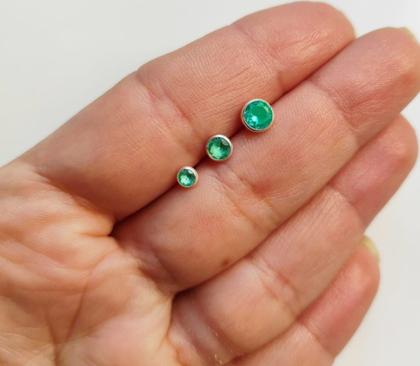 Imagem de Kit 3 Brincos Trio Feminino Zircônia Cravação Inglesa De Prata 925