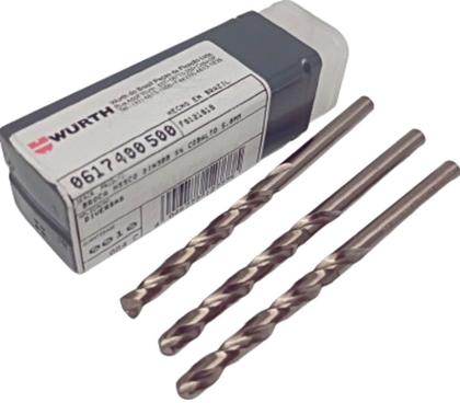 Imagem de KIT 3 BROCA HSCO 4.5 mm 5% Cobalto HASTE PARALELA DIN 388 WURTH