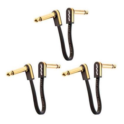 Imagem de Kit 3 Cabo Pedal Ebs Pg10 Premium Gold 10cm Flat Patch Pg-10