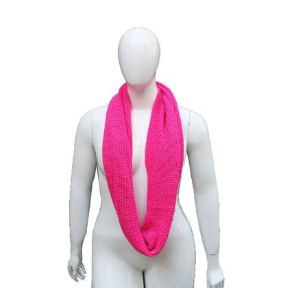 Imagem de Kit 3 Cachecóis Feminino Maxi Gola Fechada Em Lã Tricô Rosa