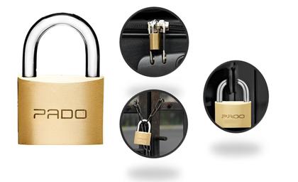 Imagem de Kit 3 Cadeados Pado 20mm Mesmo Segredos Iguais Mesma Chave