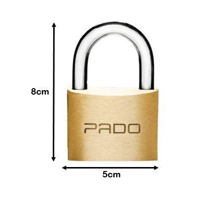 Imagem de Kit 3 Cadeados Pado 50mm Mesmo Segredos Iguais Mesma Chave