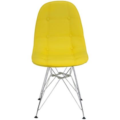 Imagem de Kit 3 Cadeiras Charles Eames Botonê Eiffel Base Metal Cromado