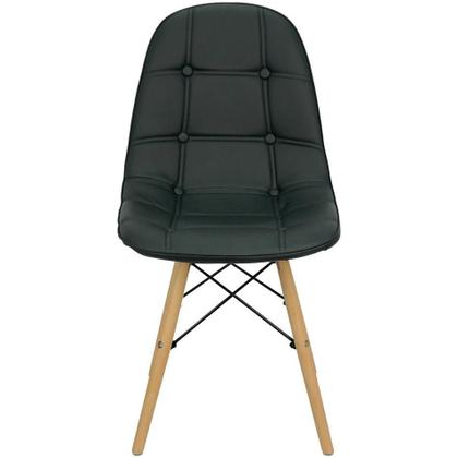 Imagem de Kit 3 Cadeiras Charles Eames Botonê Eiffel Estofada - Preta