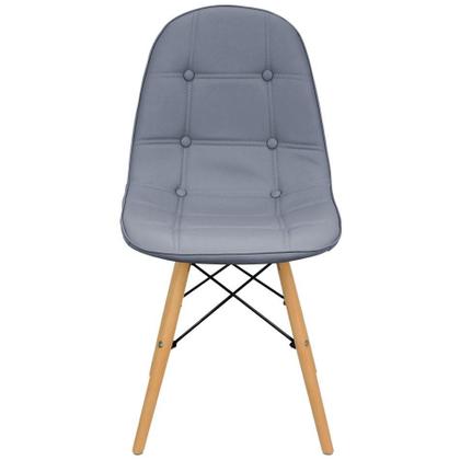 Imagem de Kit 3 Cadeiras Charles Eames Botonê Eiffel Wood Estofada