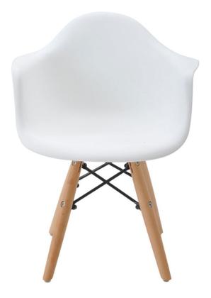 Imagem de Kit 3 Cadeiras Charles Eames Eiffel Design Wood Com Braços - Branca