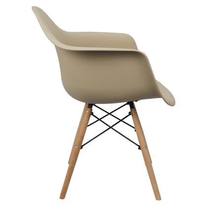 Imagem de Kit 3 Cadeiras Charles Eames Eiffel Design Wood Com Braços