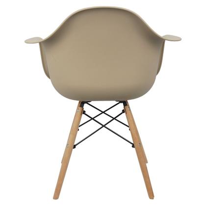 Imagem de Kit 3 Cadeiras Charles Eames Eiffel Design Wood Com Braços