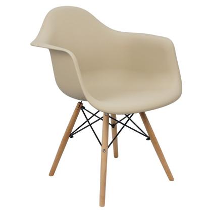 Imagem de Kit 3 Cadeiras Charles Eames Eiffel Design Wood Com Braços