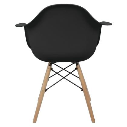 Imagem de Kit 3 Cadeiras Charles Eames Eiffel Design Wood Com Braços