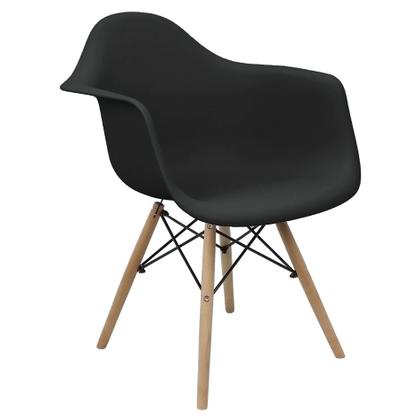 Imagem de Kit 3 Cadeiras Charles Eames Eiffel Design Wood Com Braços