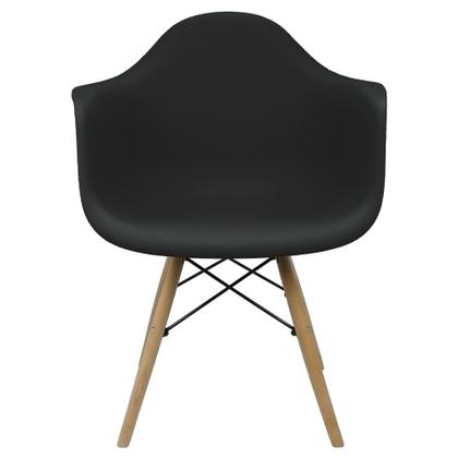 Imagem de Kit 3 Cadeiras Charles Eames Eiffel Design Wood Com Braços