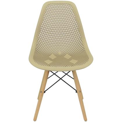 Imagem de Kit 3 Cadeiras Colmeia Furadinha Heloisa Eloá Charles Eames Eiffel Base Madeira
