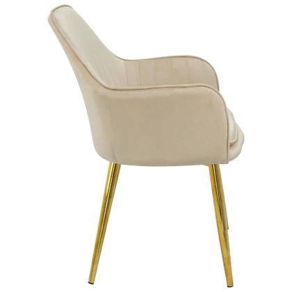 Imagem de Kit 3 Cadeiras Poltrona Lines Base Dourada Recepção Sala Suede