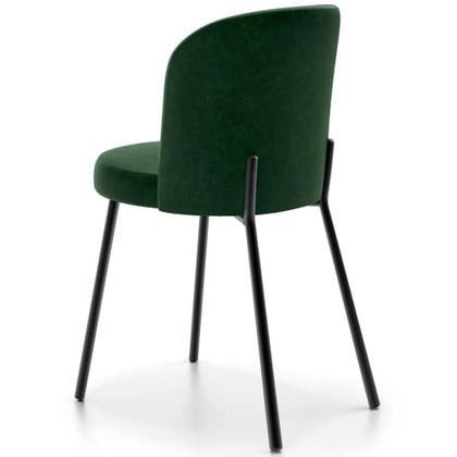 Imagem de Kit 3 Cadeiras Sala de Jantar Estofada Gavi L02 material sintético Verde Musgo - Lyam Decor