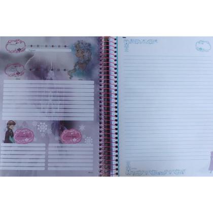 Imagem de Kit 3 Caderno Escolar Universitário Espiral 200 Folha Frozen