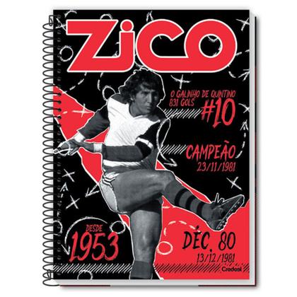 Imagem de Kit 3 Cadernos C/D 1 Matéria Zico 80fls Time Flamengo Pôster