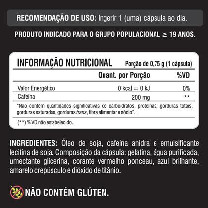 Imagem de Kit 3 Cafeína 200mg 60 Cápsulas Softgel Termogênico Bios