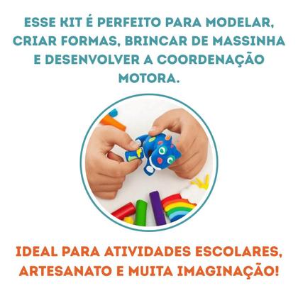 Imagem de Kit 3 caixa de massinha de modelar soft 12 cores 180g