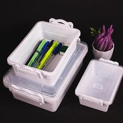 Imagem de Kit 3 caixa organizador porta joias mesa de escritorio multiuso