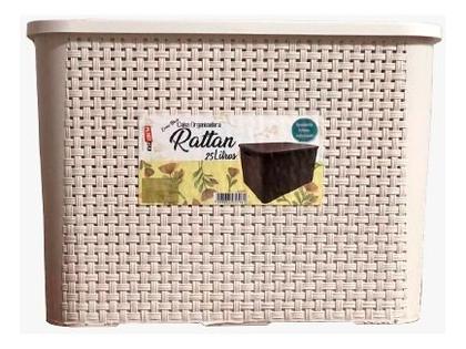 Imagem de Kit 3 Caixas Cesto Organizador Rattan 25 Litros Decoração