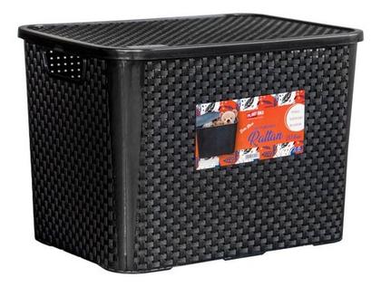 Imagem de Kit 3 Caixas Cesto Organizador Rattan 25 Litros Decoração