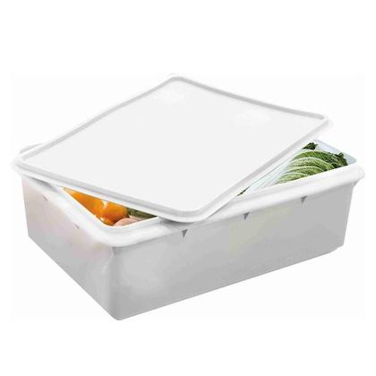 Imagem de Kit 3 Caixas Herméticas Plásticas Empilháveis 3.5l, 6.5l, 11l Branco