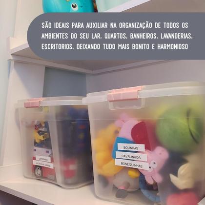 Kit 3 Caixas Organizadora Multiuso Transparente 56 Litros - Uninjet Imagem de Kit 3 Caixas Organizadora Multiuso Transparente 56 Litros
