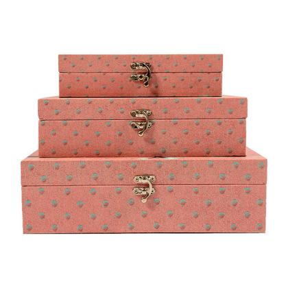 Imagem de Kit 3 Caixas Organizadoras Em Mdf Vizapi P, M, G Coruja Rosé