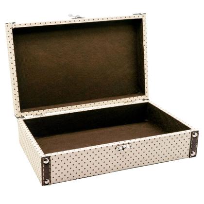 Imagem de Kit 3 Caixas Organizadoras Em Mdf Vizapi P, M, G Poa Bege