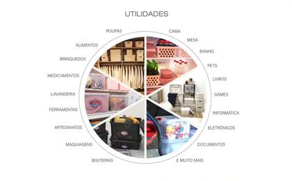 Imagem de Kit 3 Caixas Organizadoras Multiuso Empilháveis C/ Tampa 30L